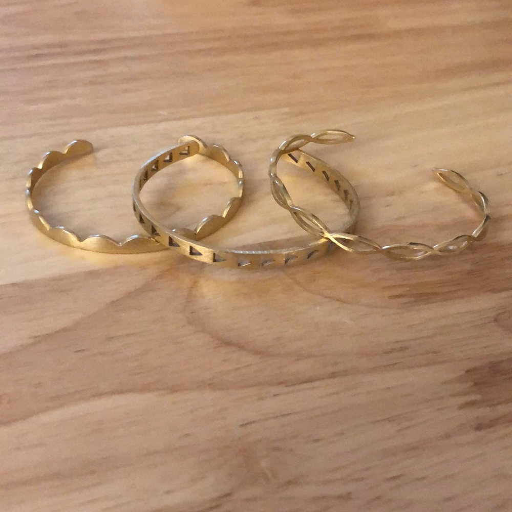 Gold bangle bundle